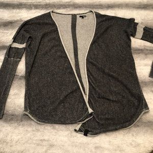 HURLEY charcoal and light gray sweater cardigan